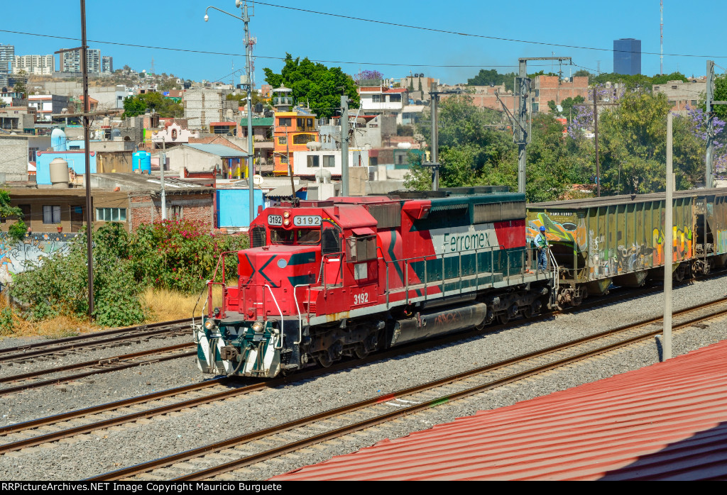 FXE SD40-2 leading a train